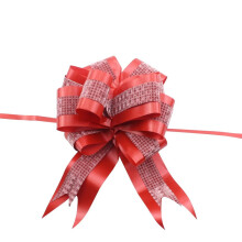 Organza gift wrapping ribbon red bow design 10 pcs