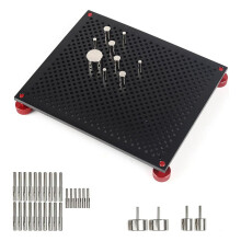 Gabarit de perlage en fil noir 4,57 x 5,51 pouces avec 30 chevilles métalliques