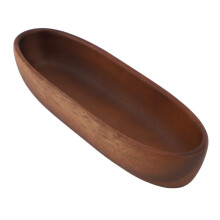 Wooden salad bowl boat shape 25 x 8.5 x 4.5 cm