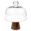 Ceramic Cake Stand with Glass Dome, 24 cm 1