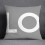 Cotton Linen Pillowcase Gray with White Floral Pattern 1