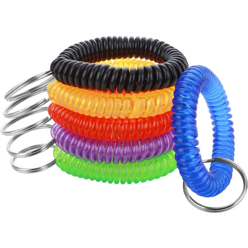 Stretch Wrist Coil Keychain 6 Colors