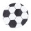 Round Soccer Rug Black and White Check 5x5 ft 1
