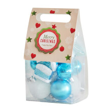 Blue shatterproof Christmas ornaments set 13 pcs