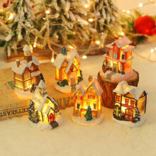 Verlichte peperkoekhuisjes, kerstdorpje
