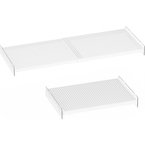 Expandable Closet Tension Shelf White 2 Pack
