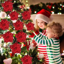 Bláthanna síoda saorga Nollag le haghaidh fleasc dorais tosaigh