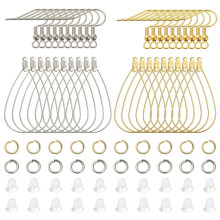 DIY Wire Wrap Earring Kit Stainless Steel Hooks Teardrop