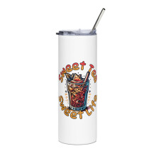 Slim Tumbler for Tea Lovers White 20 oz