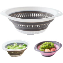 Collapsible Colander Strainer PP Silicone Gray