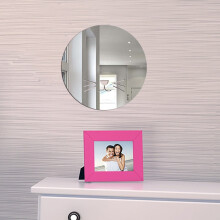 Acrylic Mirror Wall Decor – Silver, 20x20 cm