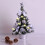 Mini Flocked Artificial Christmas Tree 40cm Gold Red 1
