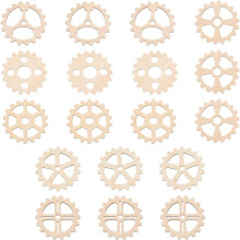 18pcs Unfinished Wooden Gear Wheels 3.9in – 6 Styles