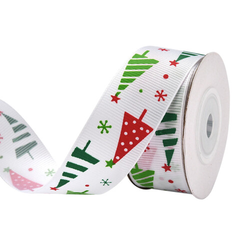 Kerstlint polyester rol meerkleurig #6