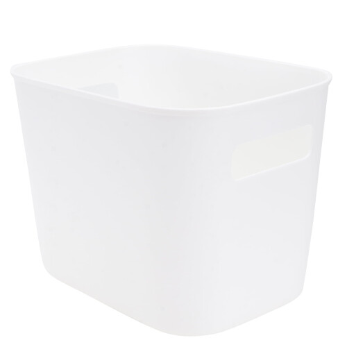 Witte plastic opbergmand – Klein, 20,1 x 15 x 15 cm