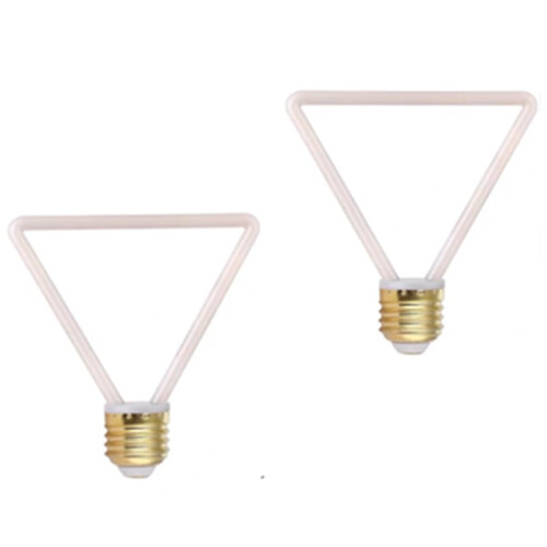 Lot de 2 ampoules LED à filament E27 de 4 W, blanc chaud