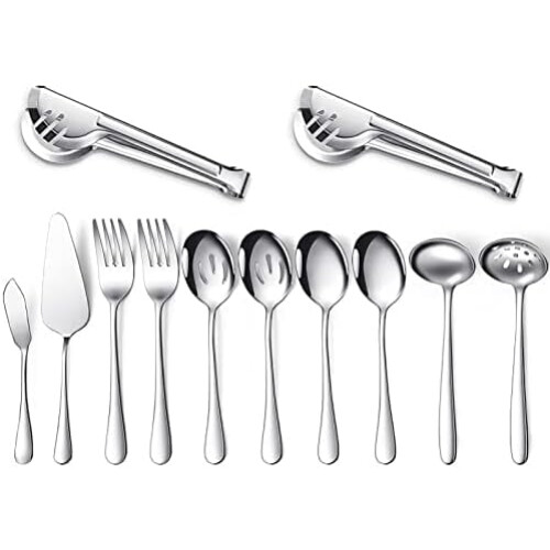 Set da portata in acciaio inox da 12 pezzi