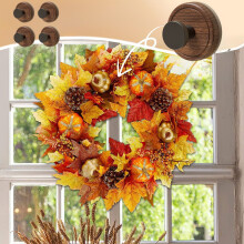 Support de couronne en bois Honmine – Lot de 4 pour porte d'entrée