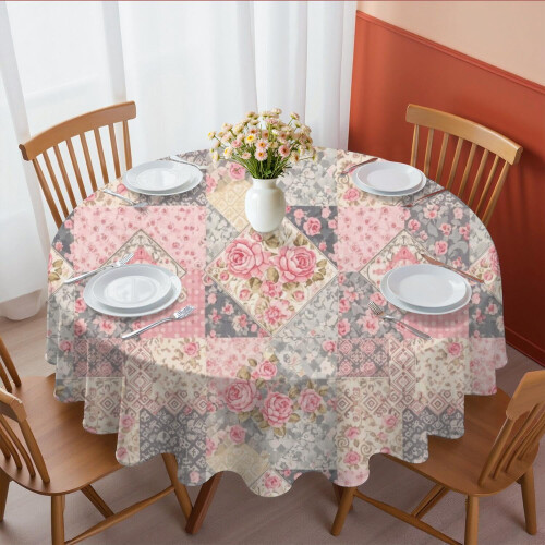 Runde Polyester-Tischdecke, 60 x 60 Zoll