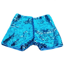 Women's Sparkly Straight Leg Shorts Glitter Sparkles Hot-pbl XL