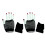 2 Pairs Fishnet Gloves Lightweight for Summer-Black os 1