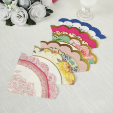 Serviettes de cocktail en papier à motif floral vintage (48 pièces)