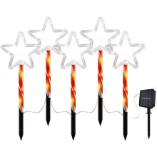 5-in-1 Solar Kerstpadverlichting, Warm Wit,