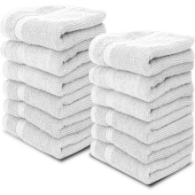 Superior Hub washandjes van 100% gekamd katoen, 13x13 inch