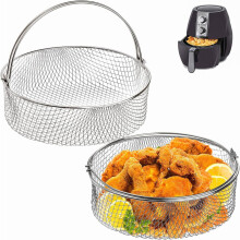 Roestvrijstalen stoommandje voor airfryer (20,9 cm)