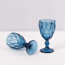 Verres à vin en cristal BalsaCircle Ocean Blue 12 oz (6)