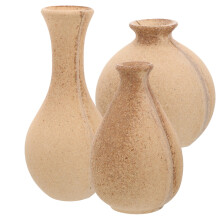 Vaso alto de madeira – Amarelo claro, 17x8,5x8,5cm