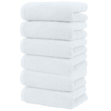 Paquete de 6 toallas faciales de algodón – Suaves, absorbentes, neutras