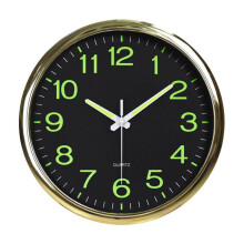 Horloge murale moderne Ă piles lumineuse 12 pouces
