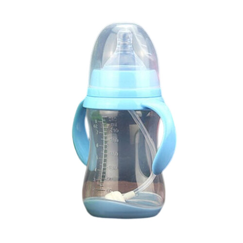 Mamadeira de PP de boca larga com alça, 240ml