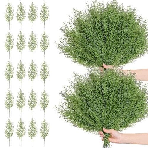 Artificial Pine Branches Green 20 Pcs 13.4 Inch