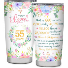 55th Birthday Tumbler 20 oz for Women Born in 1968