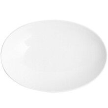 White Ceramic Dessert Plate 22.6 x 15.6 cm