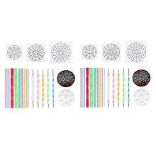 Kit de plantillas para punteado de mandalas con lápiz óptico y bandeja (34 piezas)