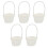Witte plastic opbergmand met rotanmotief 1