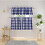 Tende da cucina a quadri blu navy e bianchi, 3 pezzi 1