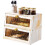 Wooden Bread Box Airtight Kitchen Counter Storage with 1