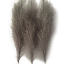 18 peças de capim-dos-pampas artificial cinza de 83 cm