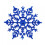 Glitter Snowflake Ornaments Sapphire Blue 6PCS 3.9 inch 1