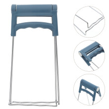 Lève-vaisselle en acier inoxydable – Pliable, bleu, 18 cm