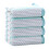 Serviettes à mains rayées 100 % coton, lot de 4, vertes 1