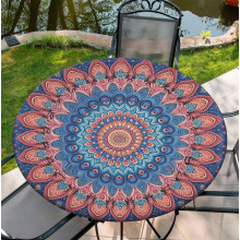 Boho rund dug 60 tommer polyester