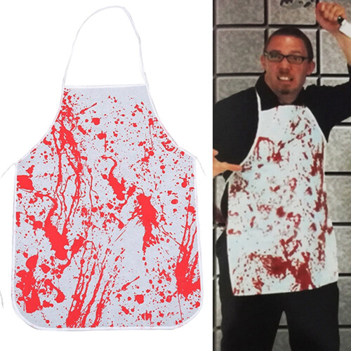 Halloween-schort met nepbloedvlek (1 stuk)