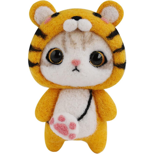 Filz-Kätzchen-Bastelset für Anfänger, Tigerdesign