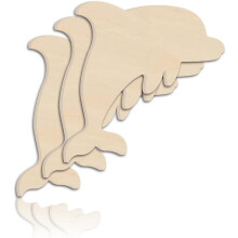 3pcs Dolphin Wooden Cutouts 197x194mm Unfinished