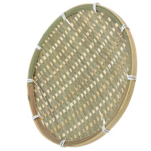 Cestino per il pane in bambù intrecciato – Verde chiaro, 26x26x3 cm